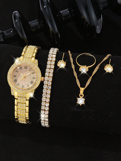 SET DE RELOJ 5 EN 1 DELUXE JULIE ACERO ONOXIDABLE