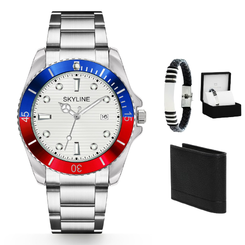 Montre Acero Skyline 360 Más Pulsera y Billetera de Obsequio.