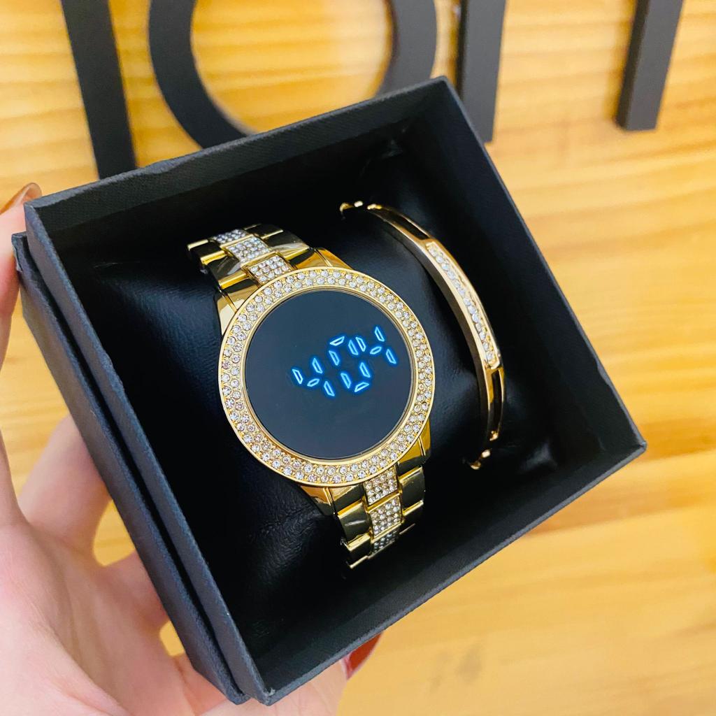 Montré  360 Acero Digital Mujer Mas Pulsera de Obsequio